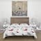 Designart 'Pattern with Birds' Farmhouse Bedding Set - Duvet Cover & Shams